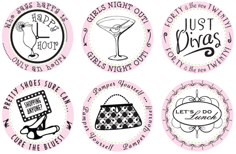 Girl Time Borders & Centers Set 2"